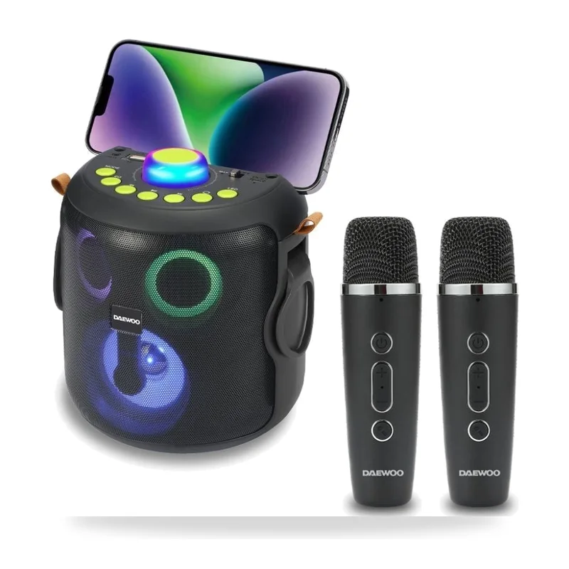 Altavoz con Bluetooth Daewoo Karaoke/ 15W/ 1.0