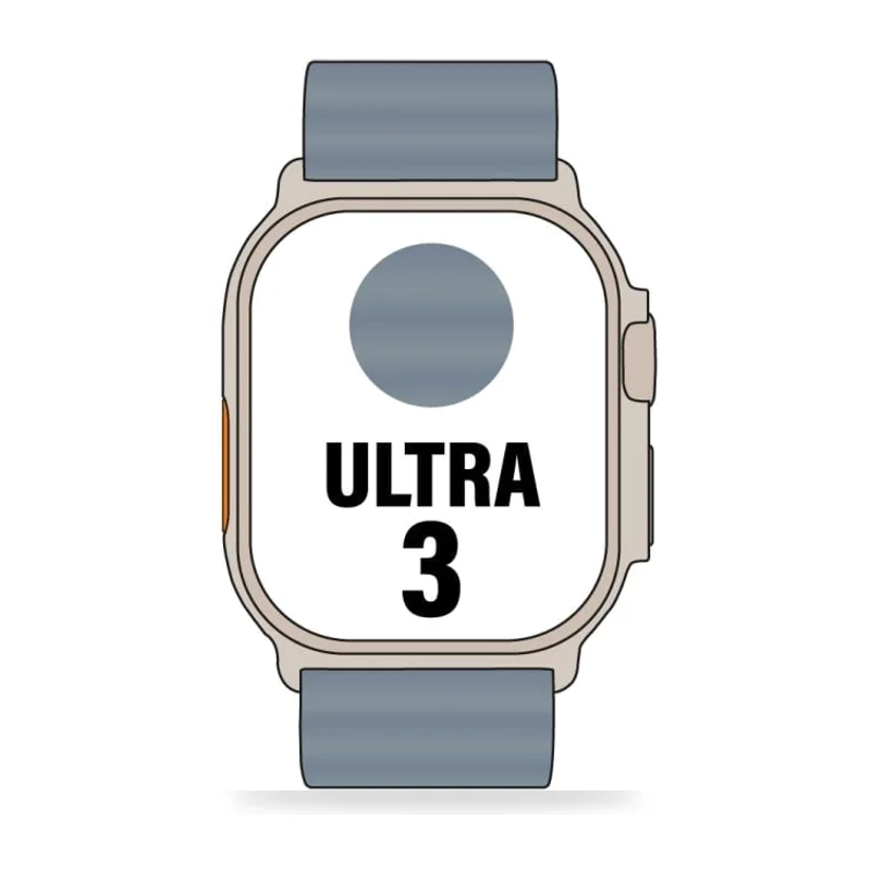 Apple Watch Ultra 3 GPS/ Cellular 49mm Caja de Titanio Natural/ Correa Ocean Azul Naútico