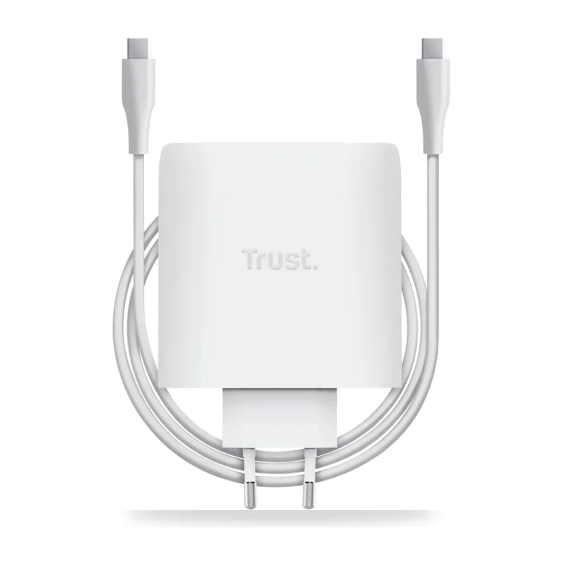 Cargador de Pared GaN Trust Maxo 100W/ 2xUSB Tipo-C/ Incluye Cable USB Tipo-C/ 100W