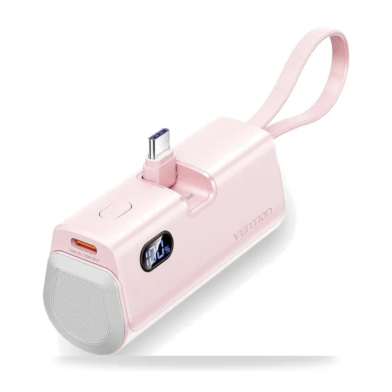 Powerbank 4800mAh Vention FHQP0/ 22.5W/ Rosa