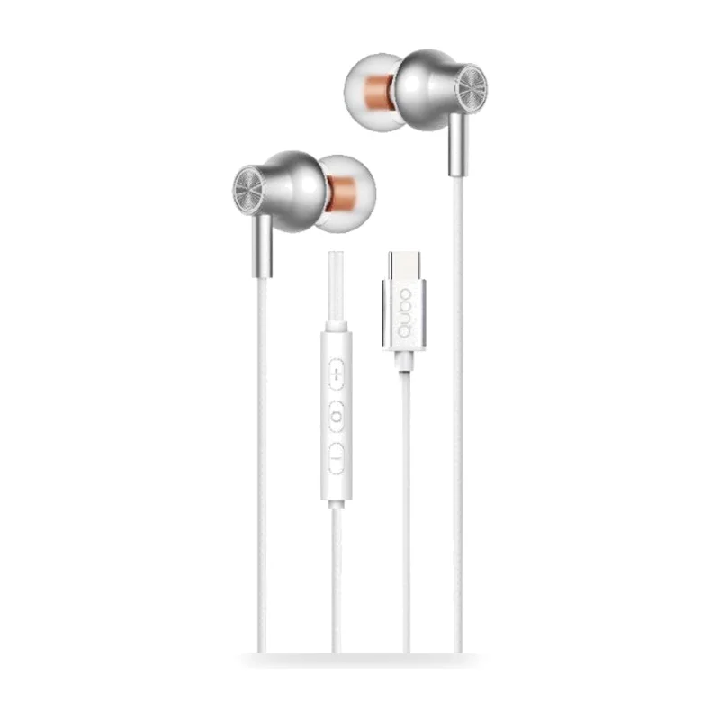 Auriculares Intrauditivos Qubo/ con Micrófono/ USB Tipo-C/ Blancos