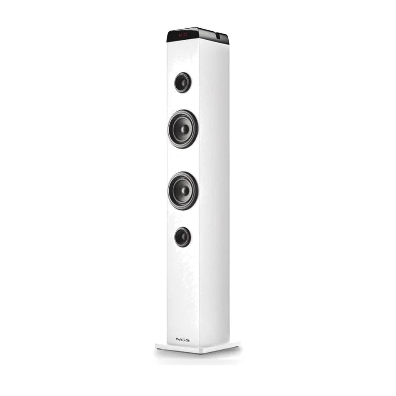 Torre de Sonido con Bluetooth NGS SKY CHARM PRO/ 80W/ 2.0/ Blanca