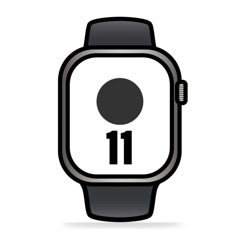 Apple Watch Series 11/ GPS/ Cellular/ 42mm/ Titanio Natural/ Correa Deportiva Negra (M/L)