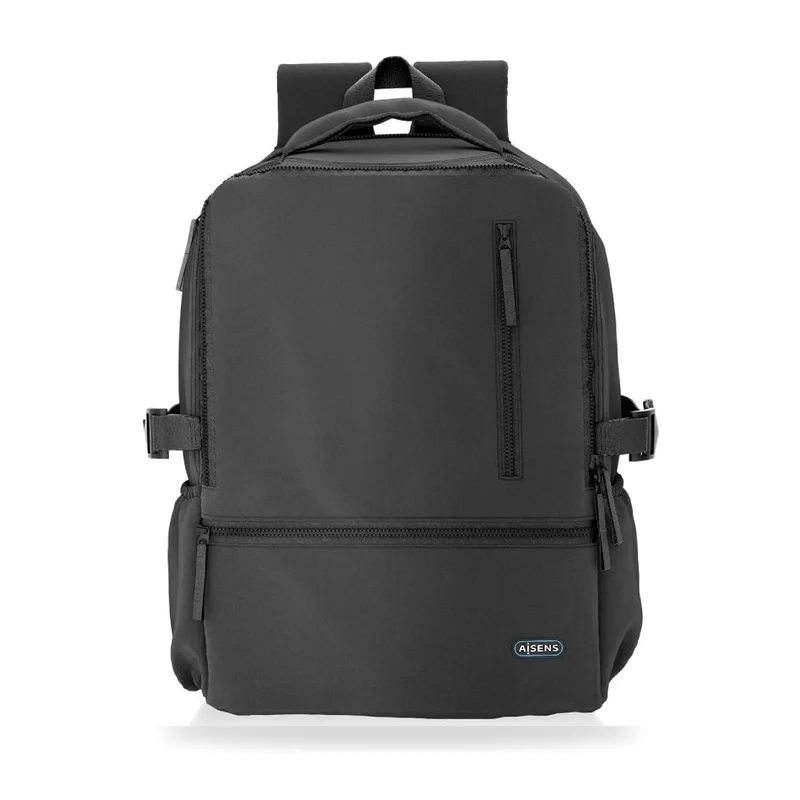 Mochila Aisens para Portátiles hasta 15.6"/ Impermeable/ Negro