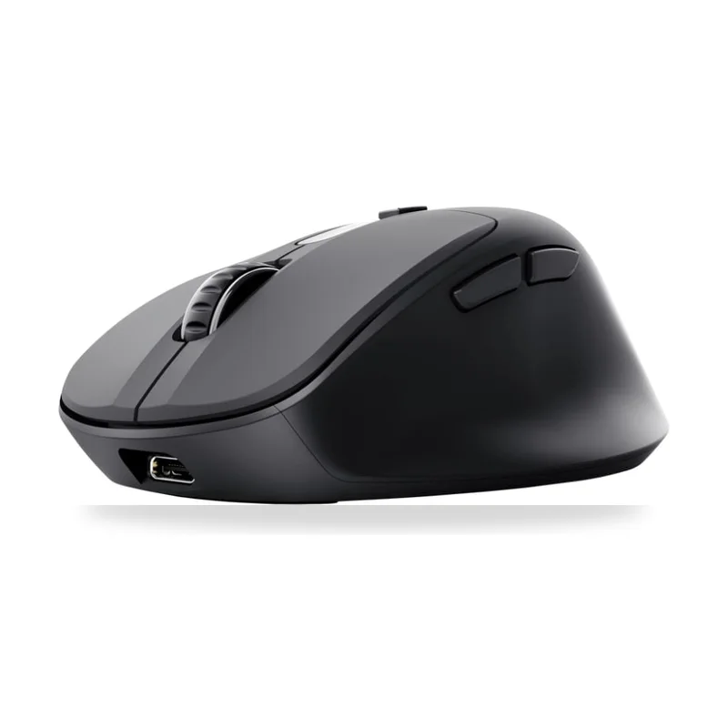 Ratón Ergonómico Inalámbrico Trust Zevo 25991/ Batería recargable/ Hasta 4000 DPI/ Negro
