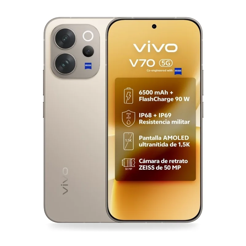 Smartphone Vivo V70 8GB/ 512GB/ 6.59"/ 5G/ Gris