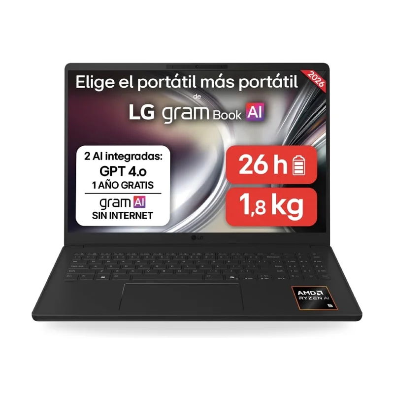Portátil LG Gram Ryzen AI 7 445/ 32GB/ 512GB SSD/ 16"/ Windows 11 Pro