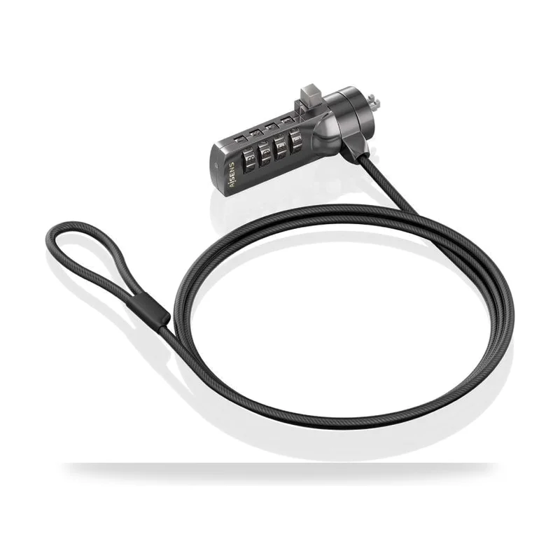 Cable de Seguridad para Portátiles Aisens ASLK-D40N03-BK/ 1.5m