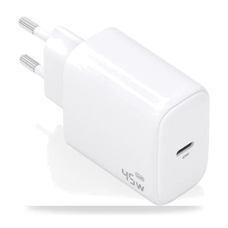 Cargador de Pared GaN Aisens A110-0969/ 1xUSB Tipo-C/ 45W/ Blanco