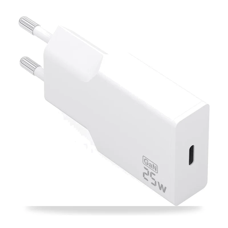 Cargador de Pared GaN Aisens A110-0999/ 1xUSB Tipo-C/ 25W/ Blanco