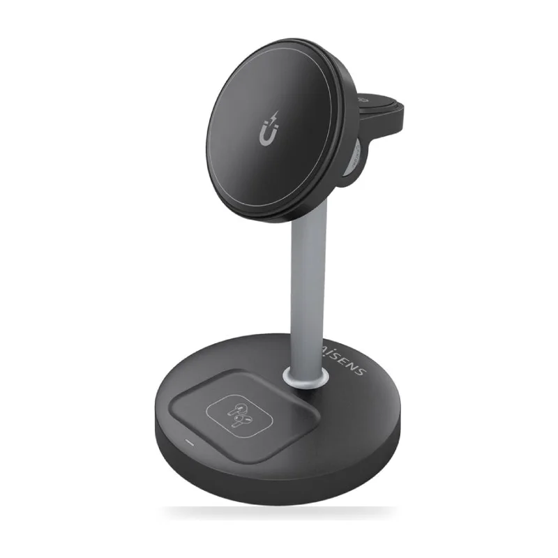Base de carga Inalámbrica Aisens ASCH-15W3WC066-BK/ 15W/ Negro