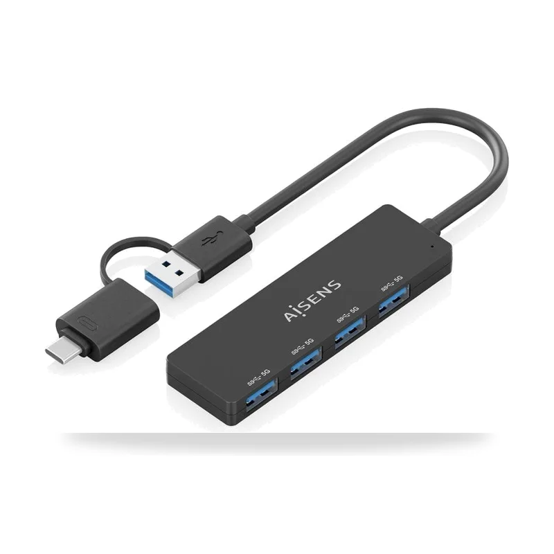 Hub USB Tipo-C + USB 3.1 Aisens A109-0987/ 4xUSB