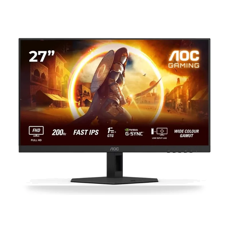 Monitor Gaming AOC 27G4HRE 27"/ Full HD/ 1ms/ 200Hz/ IPS/ Multimedia/ Negro