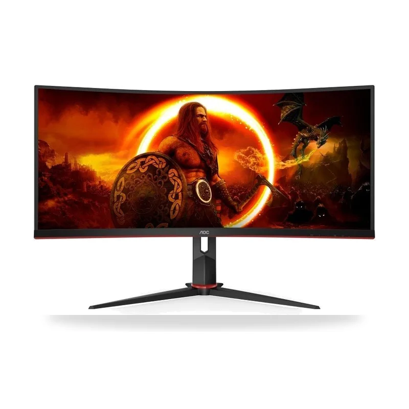Monitor Gaming Ultrapanorámico Curvo AOC CU34G2XP/BK 34"/ WQHD/ 1ms/ 180Hz/ VA/ Negro
