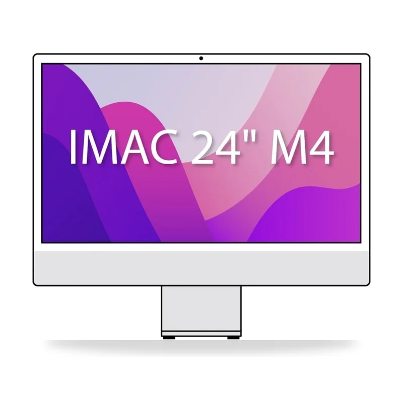 Apple iMac 24" Retina 4,5K / M4 10-Core CPU/ 16Gb/ 256Gb SSD/ 10-Core GPU/ Cristal Nanotexturizado/ Plata