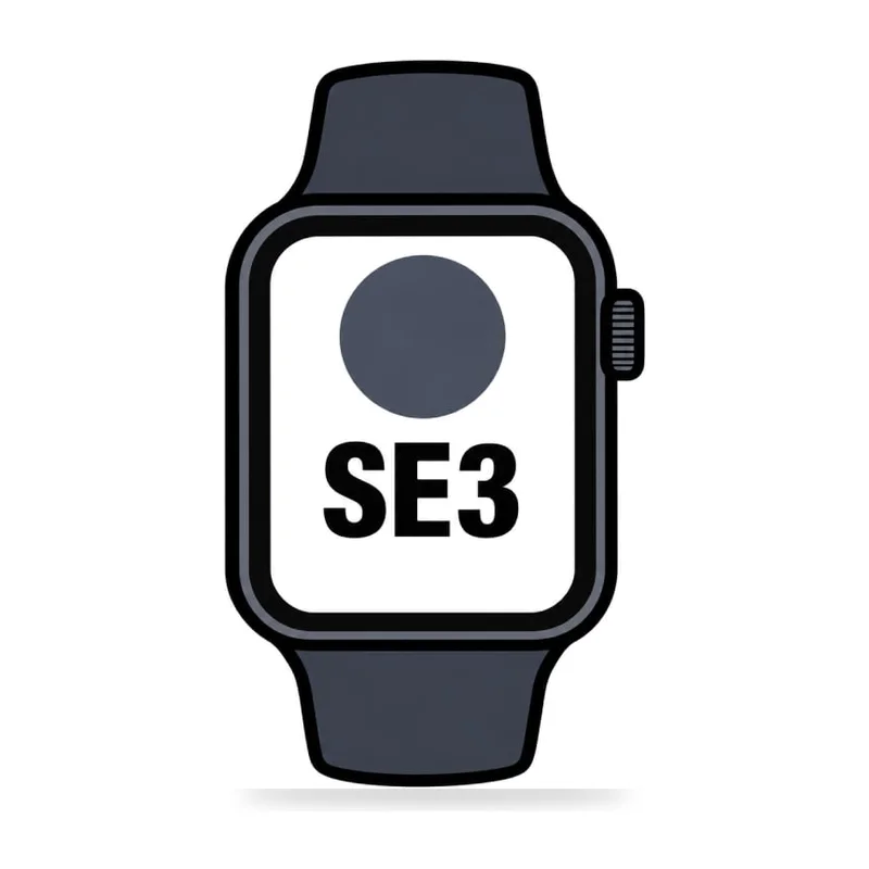 Apple Watch SE3/ GPS/ 44mm/ Caja de Aluminio Medianoche/ Correa Deportiva Azul Marino M/L