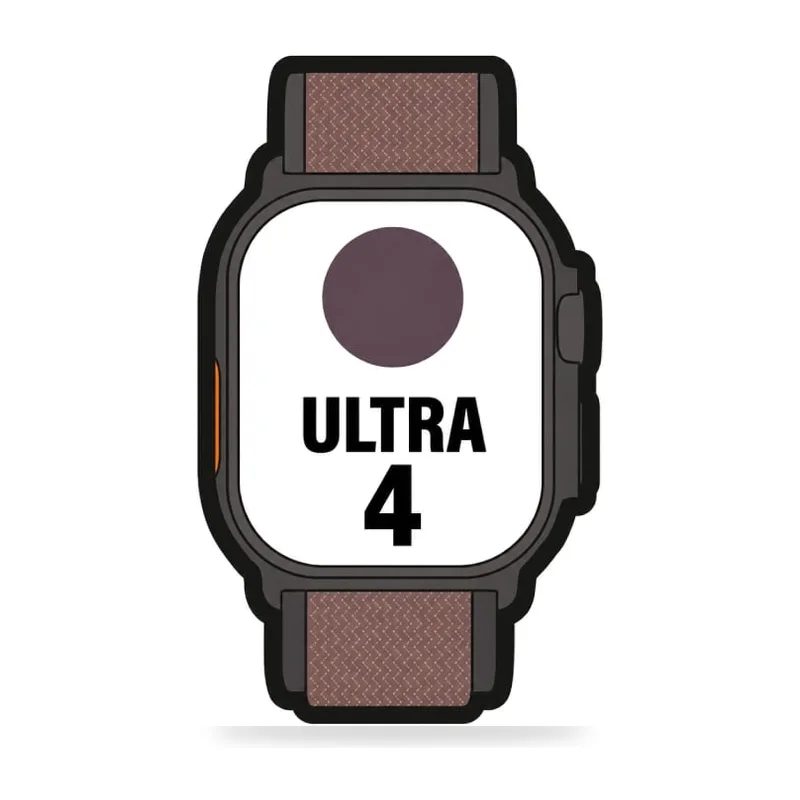 Apple Watch Ultra 4/ GPS/ 49mm/ Caja de Titanio Negro/ Correa Loop Alpine Burdeos L
