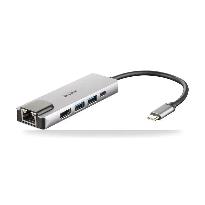 Docking USB Tipo-C D-Link DUB-M520/ 2xUSB/ 1xUSB Tipo-C/ 1xHDMI 4K/ 1xRJ45/ 1xThunderbolt/ Gris