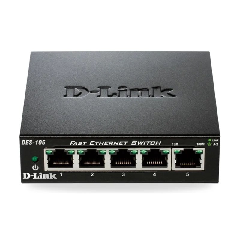 Switch D-Link DES-105 5 Puertos/ RJ-45 10/100
