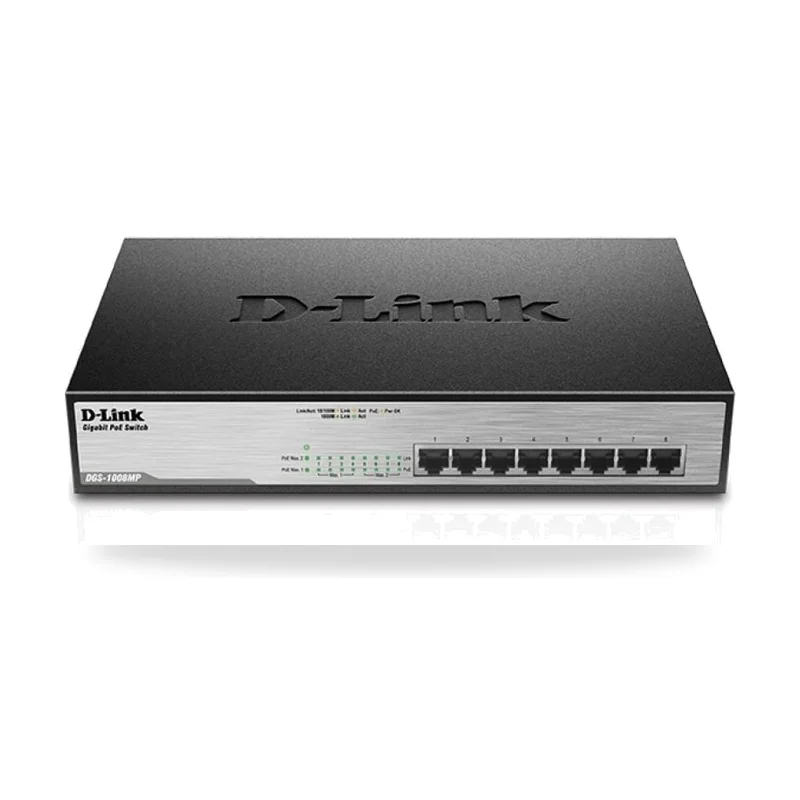 Switch D-Link DGS-1008MP 8 Puertos/ RJ-45 10/100/1000 POE