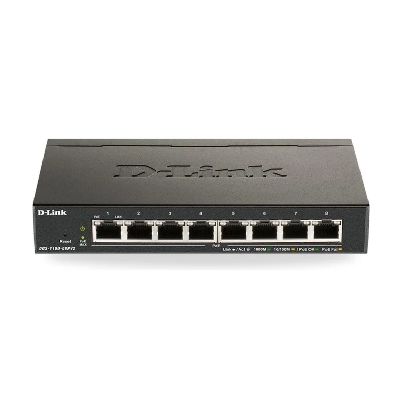 Switch D-Link DGS-1100-08PV2 8 Puertos/ RJ-45 10/100/1000 PoE
