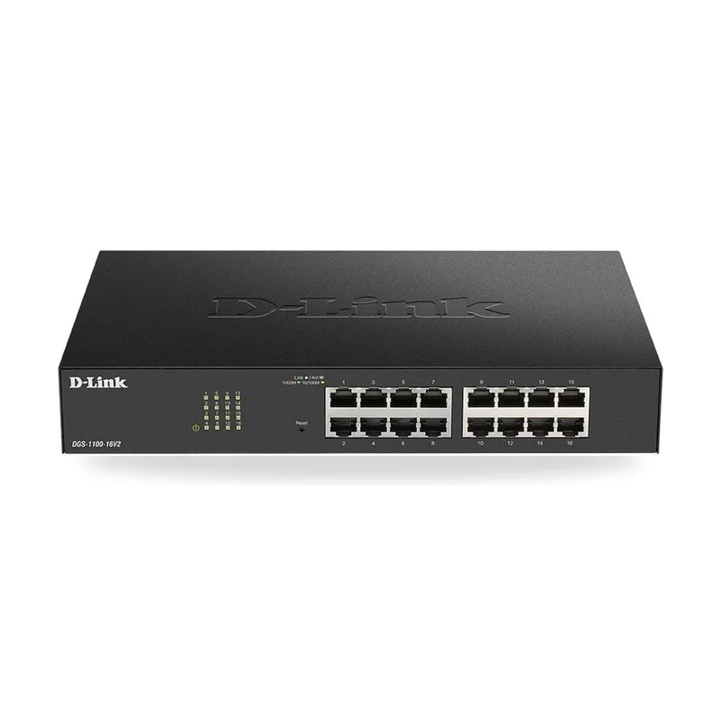 Switch Gestionable D-Link DGS-1100-16V2 16 Puertos/ RJ-45 Gigabit 10/100/1000