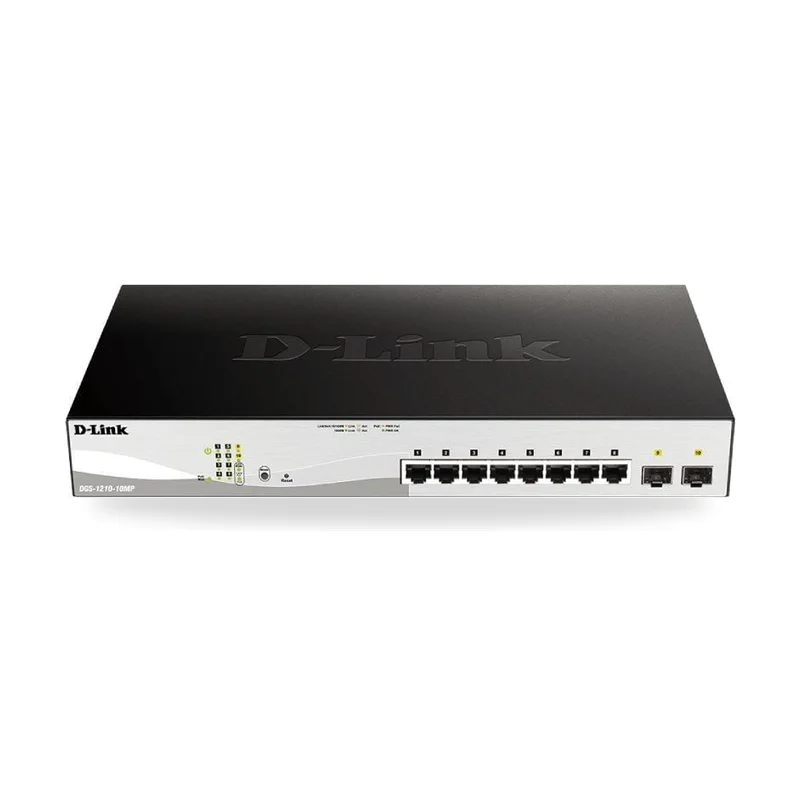 Switch Gestionable D-Link DGS-1210-10MP 10 Puertos/ RJ-45 10/100/1000/ PoE/ SFP
