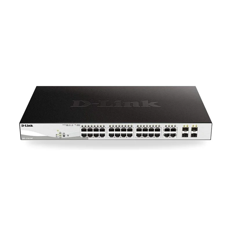 Switch Gestionable D-Link DGS-1210-24P 24 Puertos/ RJ-45 10/100/1000/ PoE/ SFP