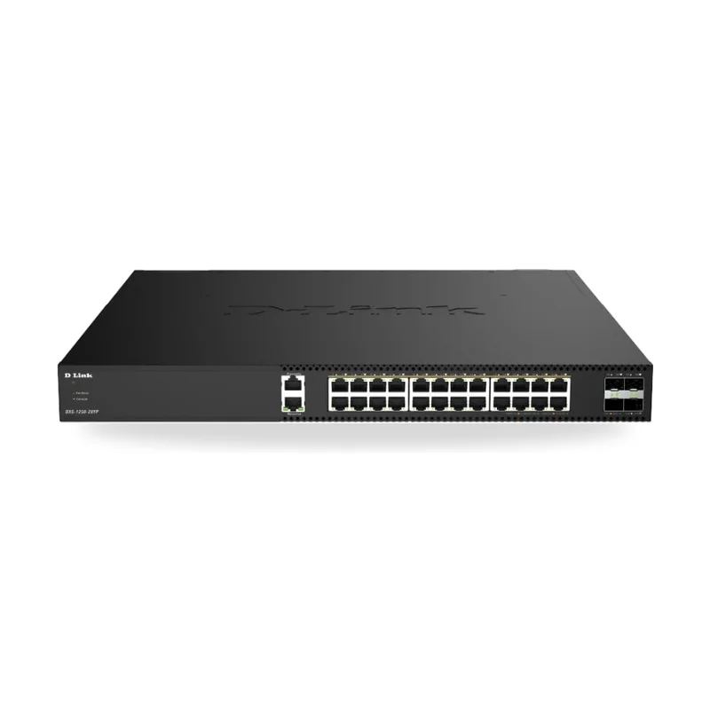 Switch Gestionable D-Link DXS-1250-28YP/E 24 Puertos/ RJ-45 10Gbps/ SFP/ PoE