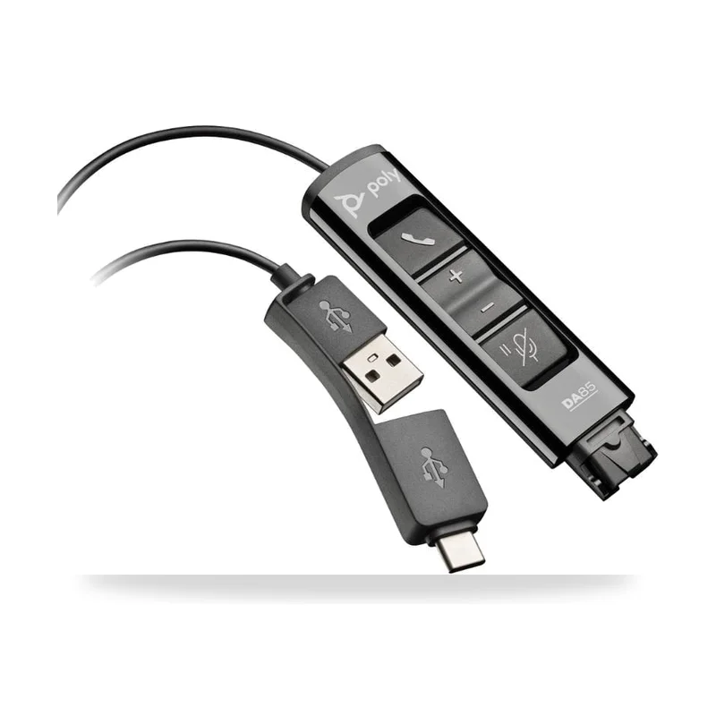Adaptador QD USB Poly DA85 786C7AA/ QD Macho/ USB Macho - USB Tipo-C Macho
