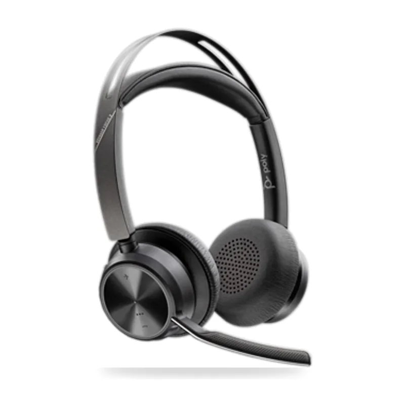 Auriculares Inalámbricos PolyVoyager Focus 2 USB-C-C + Adaptador USB-C/A/ con Micrófono/ Bluetooth/ Negros