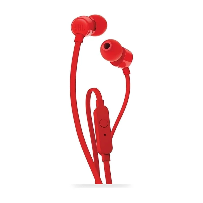 Auriculares Intrauditivos JBL T110/ con Micrófono/ Jack 3.5/ Rojos