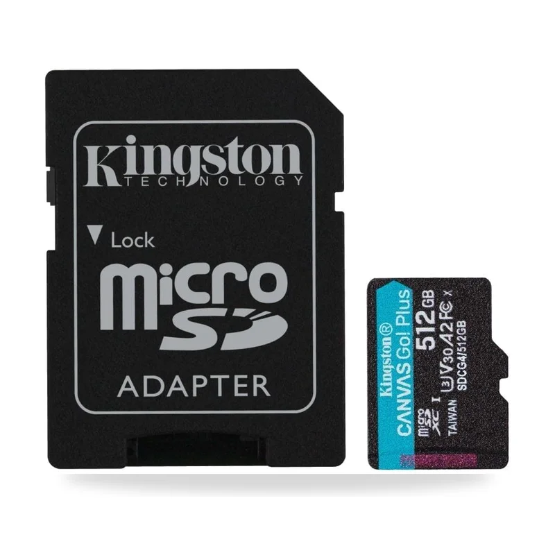 Tarjeta de Memoria Kingston CANVAS Go! Plus 512GB microSD XC con Adaptador/ Clase 10/ 200MBs