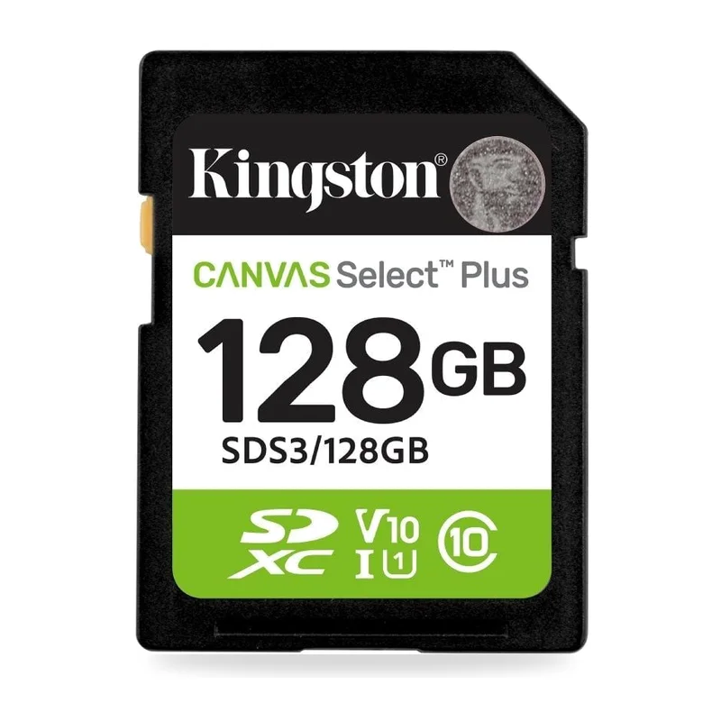 Tarjeta de Memoria Kingston CANVAS Select Plus 128GB SD XC/ Clase 10/ 150MBs