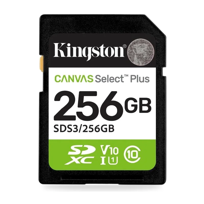 Tarjeta de Memoria Kingston CANVAS Select Plus 256GB SD XC/ Clase 10/ 150MBs