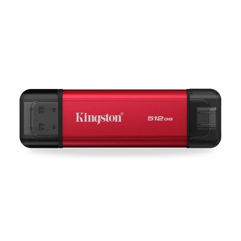 Disco Externo SSD Kingston Dual Portable SSD 512GB/ USB Tipo-C y USB 3.2/ Rojo