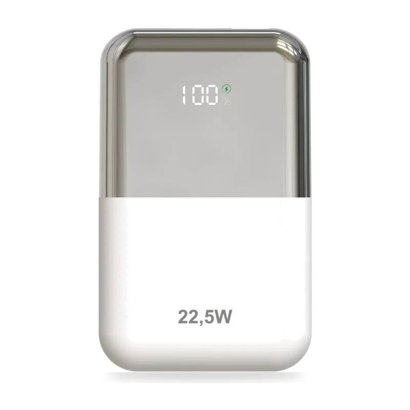 Powerbank 10000mAh Leotec LEPOW22W10WS/ 22.5W/ Blanco y Plata/ Incluye Cable USB Tipo-C