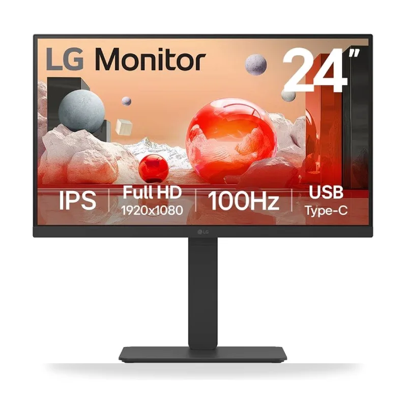 Monitor Profesional LG 24BA650-B 23.8"/ Full HD/ Multimedia/ Negro