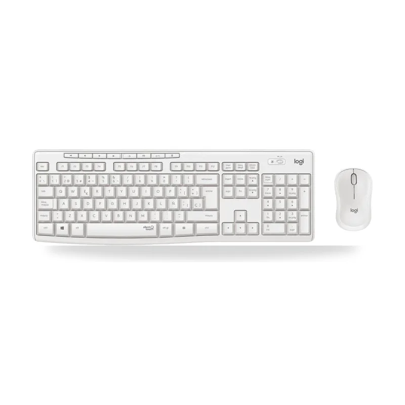 Teclado y Ratón Inalámbricos Logitech Silent Touch MK295/ Blanco