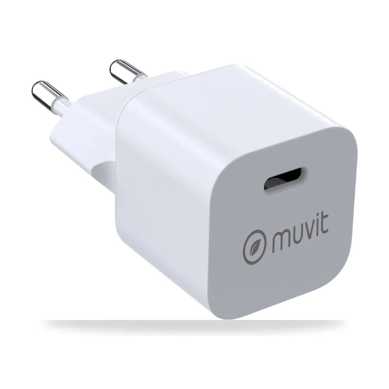 Cargador de Pared Muvit For Change MCACC0048/ 1xUSB Tipo-C/ 20W