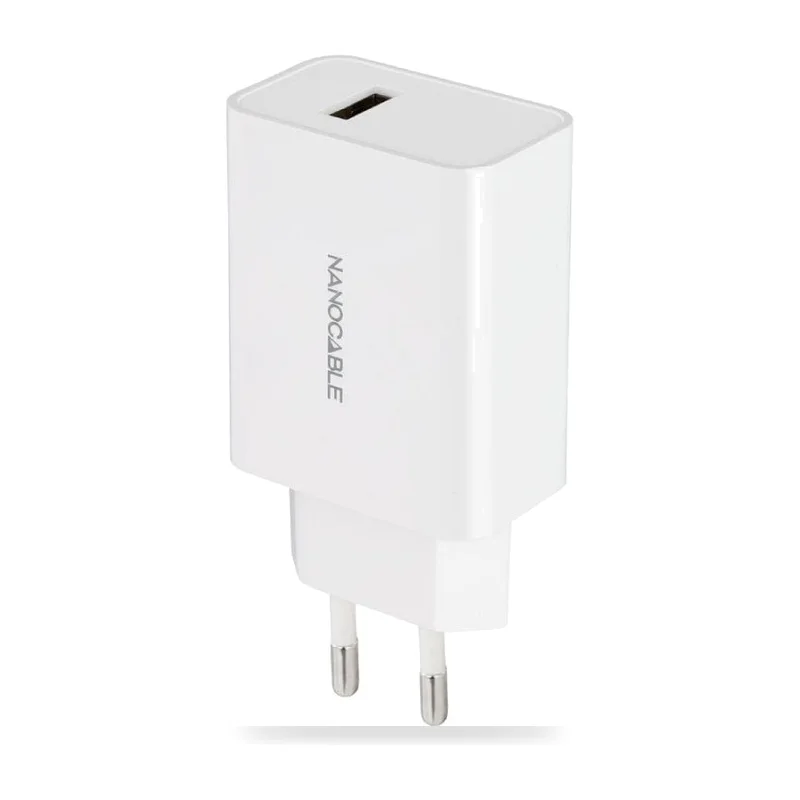 Cargador de Pared Nanocable 10.10.2003/ 1xUSB/ 10W/ Blanco