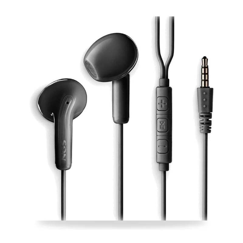 Auriculares Intrauditivos NGS Cross Flip/ con Micrófono/ Jack 3.5/ Negros