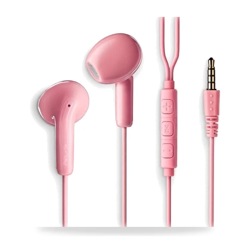 Auriculares Intrauditivos NGS Cross Flip/ con Micrófono/ Jack 3.5/ Rosas