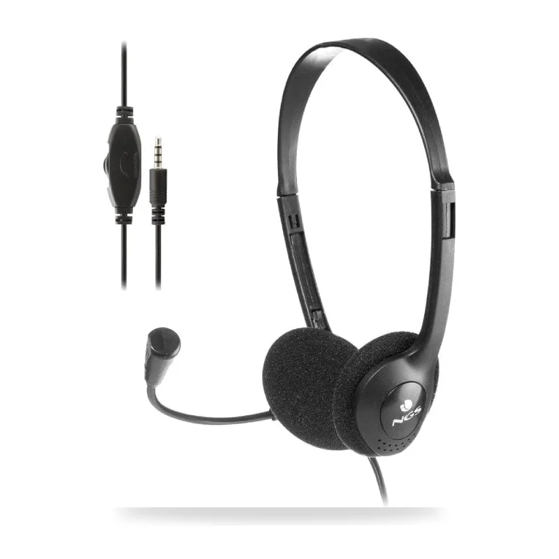 Auriculares NGS MS103 MAX/ con Micrófono/ Jack 3.5/ Negros