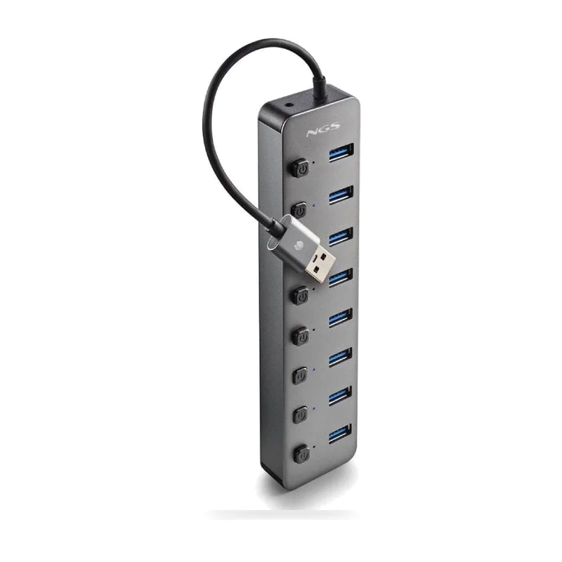 Hub USB NGS IHUB8 / 8xUSB 3.0/ Gris