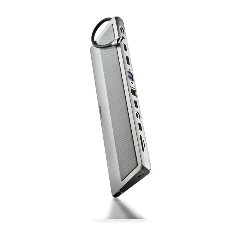 Docking USB Tipo-C NGS WonderDock 12 Pro/ 3xUSB/ 2xHDMI 4K/ 1xVGA/ 1xRJ45/ 1xLector de Tarjetas/ 1xJack 3.5/ 1xUSB Tipo-C PD/ Gris