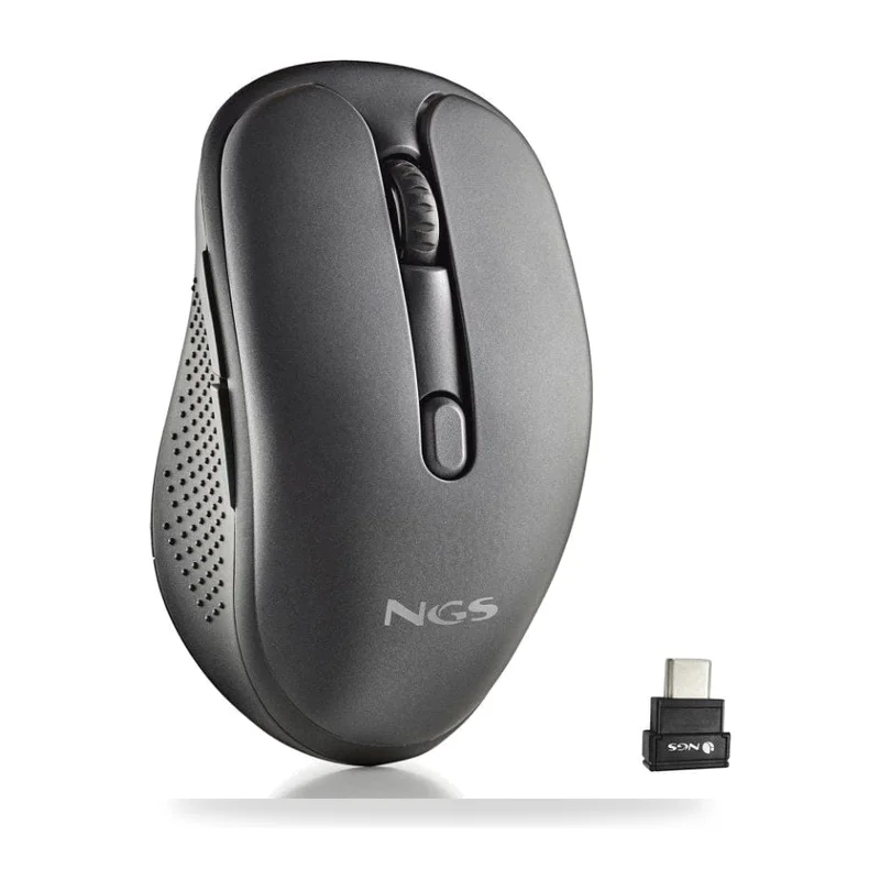 Ratón Inalámbrico NGS Evo Mix silencioso/ Batería recargable/ Hasta 3200 DPI/ Negro