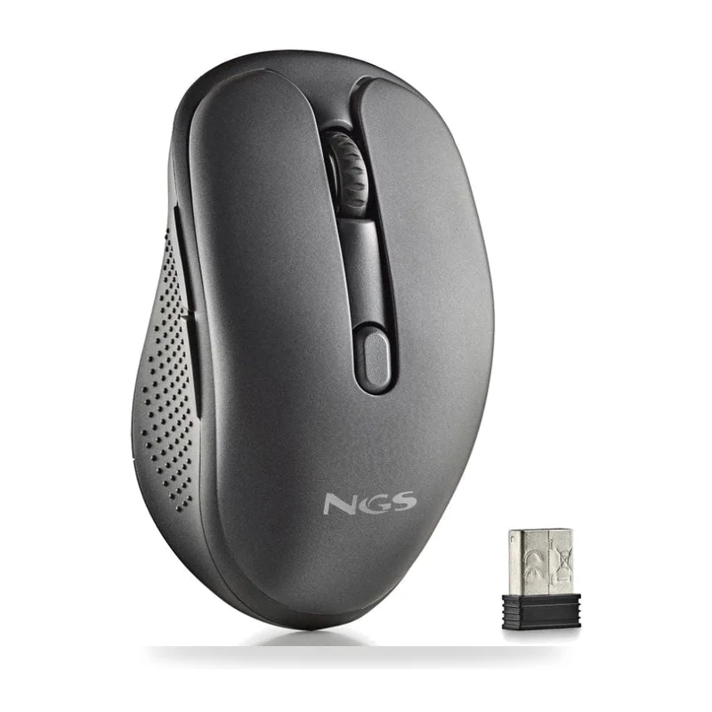 Ratón Inalámbrico NGS Evo Spook silencioso/ Batería recargable/ Hasta 1600 DPI/ Negro