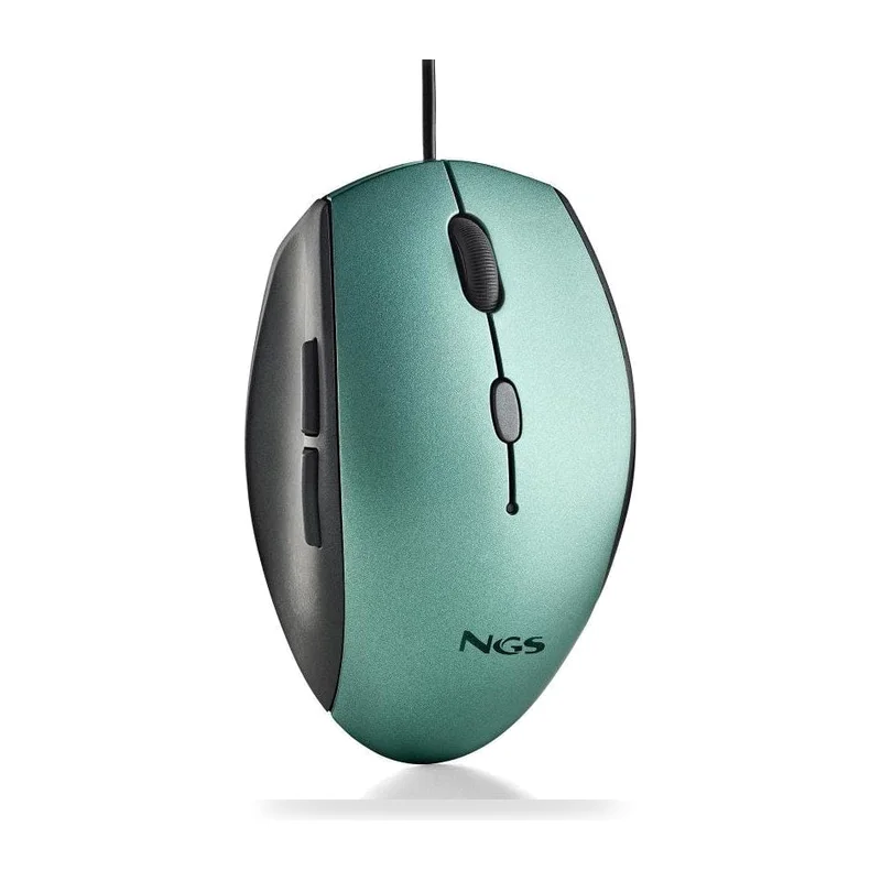 Ratón Ergonómico NGS Moth Ice/ Hasta 1600 DPI/ Verde Hielo