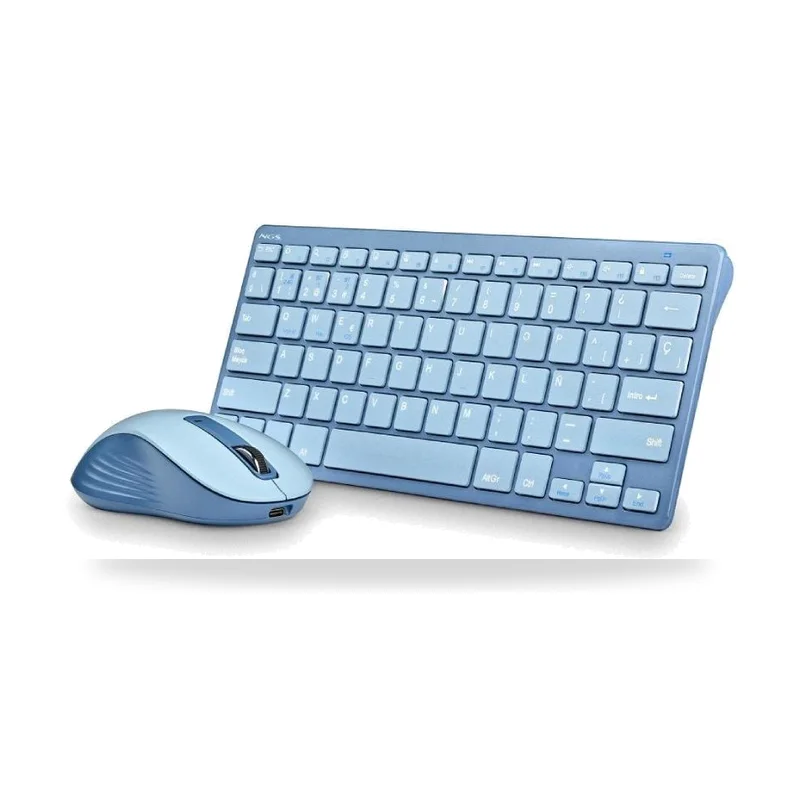Teclado y Ratón Inalámbricos NGS Fantasy Kit Blue/ Azul